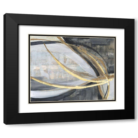 Twisting Vortex I Black Modern Wood Framed Art Print with Double Matting by Goldberger, Jennifer