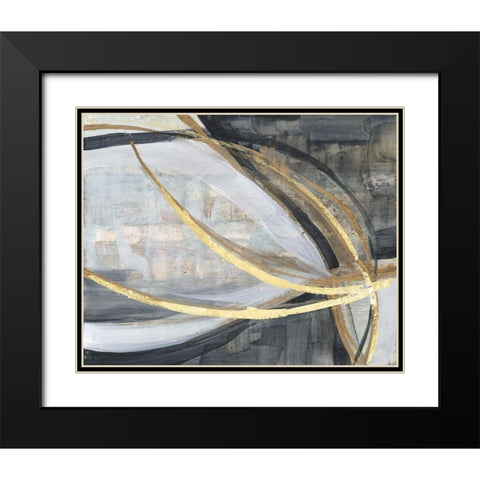 Twisting Vortex I Black Modern Wood Framed Art Print with Double Matting by Goldberger, Jennifer