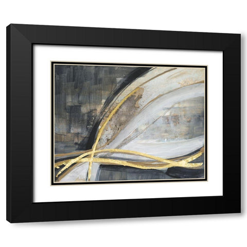 Twisting Vortex II Black Modern Wood Framed Art Print with Double Matting by Goldberger, Jennifer