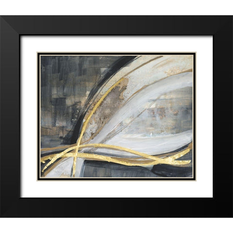 Twisting Vortex II Black Modern Wood Framed Art Print with Double Matting by Goldberger, Jennifer