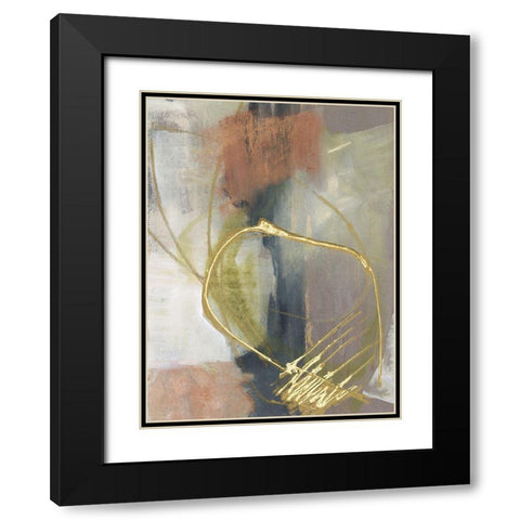 Burnished Loops I Black Modern Wood Framed Art Print with Double Matting by Goldberger, Jennifer