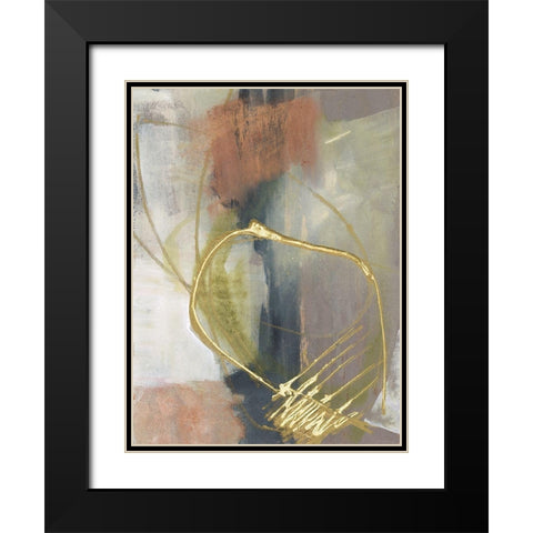 Burnished Loops I Black Modern Wood Framed Art Print with Double Matting by Goldberger, Jennifer