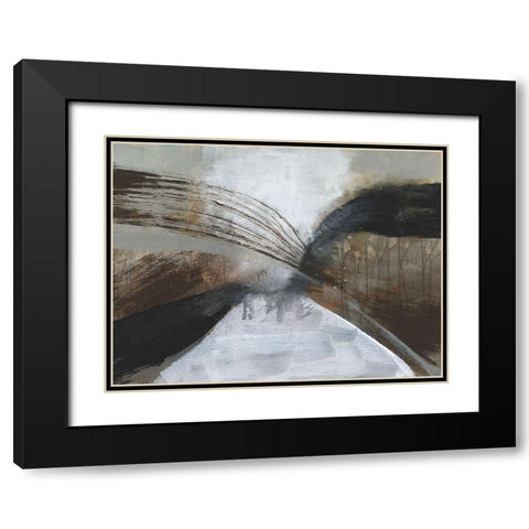 Clouded Vortex I Black Modern Wood Framed Art Print with Double Matting by Goldberger, Jennifer