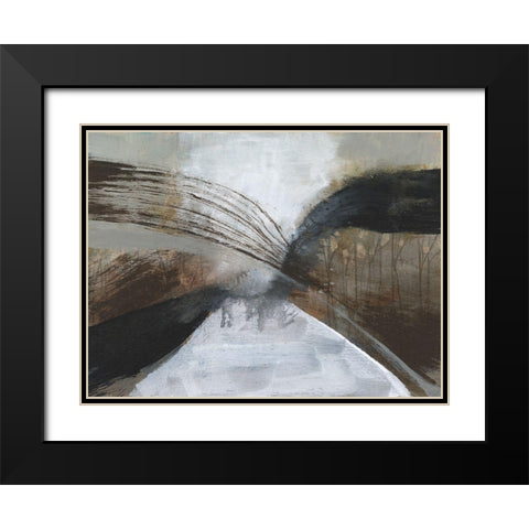 Clouded Vortex I Black Modern Wood Framed Art Print with Double Matting by Goldberger, Jennifer