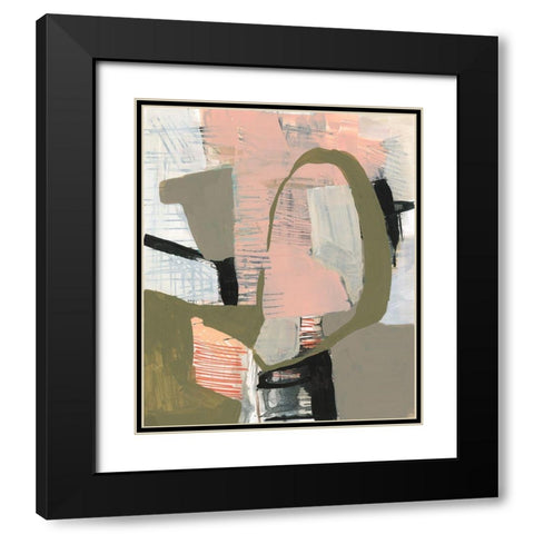 Scribbles and Shapes II Black Modern Wood Framed Art Print with Double Matting by Goldberger, Jennifer