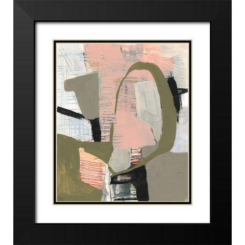 Scribbles and Shapes II Black Modern Wood Framed Art Print with Double Matting by Goldberger, Jennifer