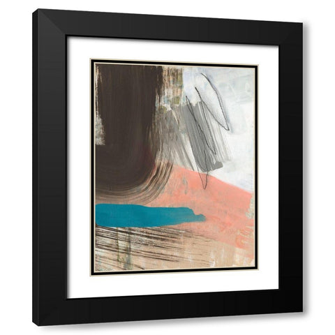 Swiped I Black Modern Wood Framed Art Print with Double Matting by Goldberger, Jennifer
