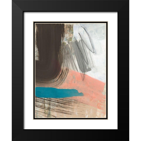 Swiped I Black Modern Wood Framed Art Print with Double Matting by Goldberger, Jennifer