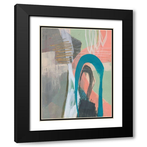 Marks in Marks I Black Modern Wood Framed Art Print with Double Matting by Goldberger, Jennifer