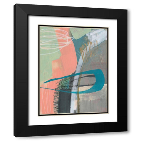 Marks in Marks II Black Modern Wood Framed Art Print with Double Matting by Goldberger, Jennifer
