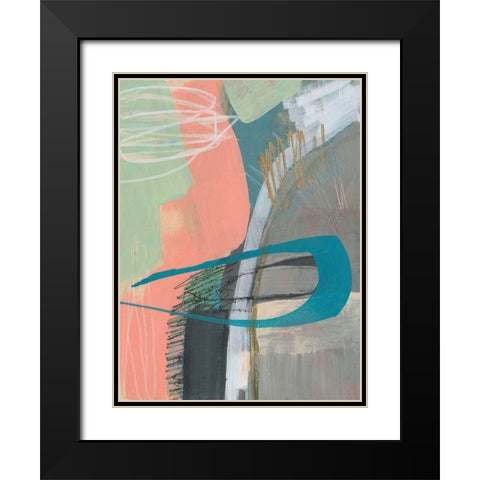 Marks in Marks II Black Modern Wood Framed Art Print with Double Matting by Goldberger, Jennifer