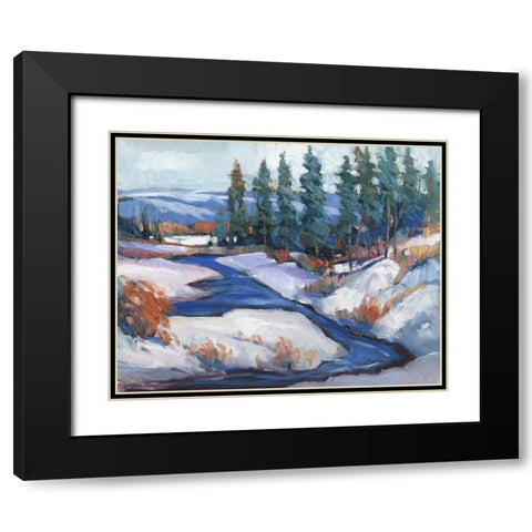First Snow I Black Modern Wood Framed Art Print with Double Matting by OToole, Tim