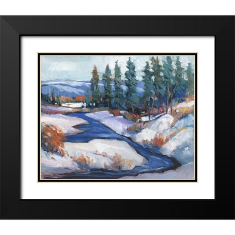 First Snow I Black Modern Wood Framed Art Print with Double Matting by OToole, Tim