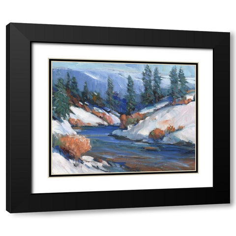 First Snow II Black Modern Wood Framed Art Print with Double Matting by OToole, Tim