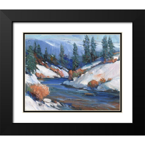 First Snow II Black Modern Wood Framed Art Print with Double Matting by OToole, Tim