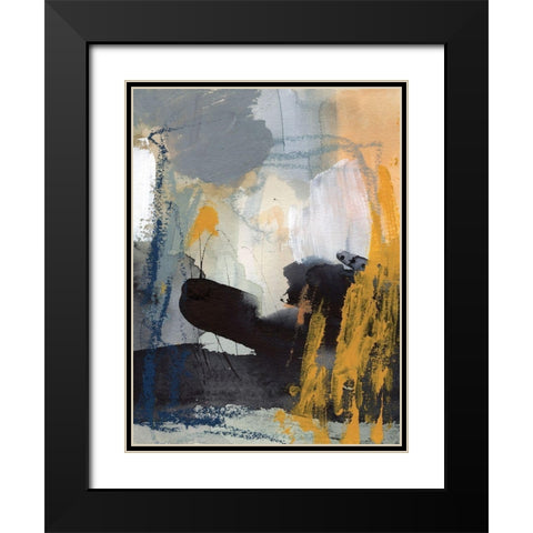 Incite II Black Modern Wood Framed Art Print with Double Matting by Borges, Victoria