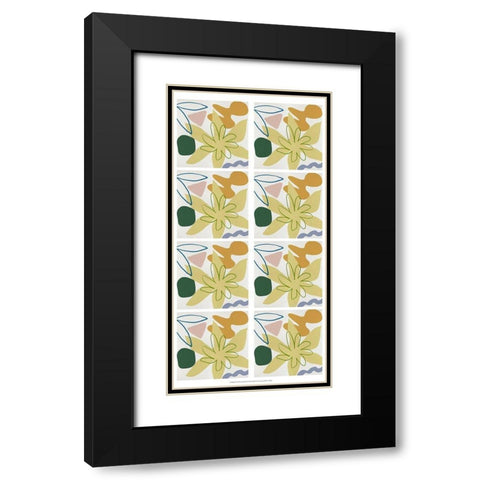 8-UP Flower Petals I Black Modern Wood Framed Art Print with Double Matting by Wang, Melissa