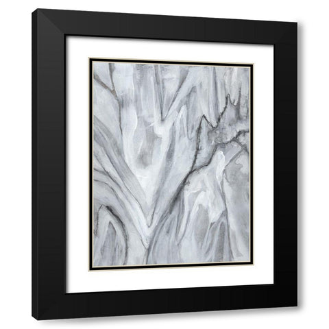 Marbled White II Black Modern Wood Framed Art Print with Double Matting by Goldberger, Jennifer