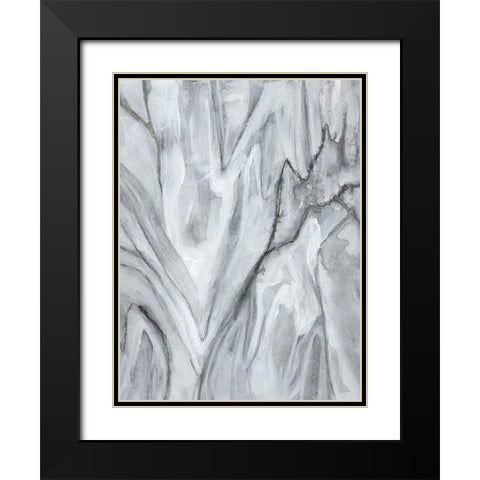 Marbled White II Black Modern Wood Framed Art Print with Double Matting by Goldberger, Jennifer