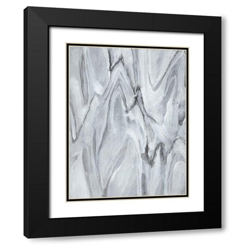 Marbled White III Black Modern Wood Framed Art Print with Double Matting by Goldberger, Jennifer