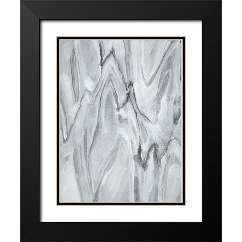 Marbled White III Black Modern Wood Framed Art Print with Double Matting by Goldberger, Jennifer