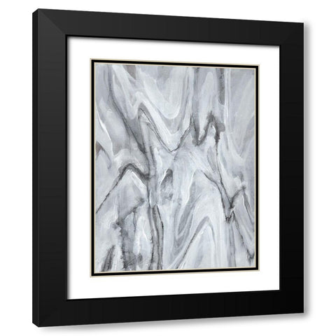 Marbled White IV Black Modern Wood Framed Art Print with Double Matting by Goldberger, Jennifer