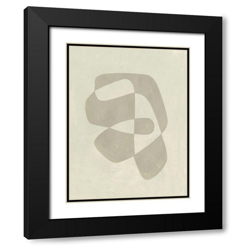 Soft Shape I Black Modern Wood Framed Art Print with Double Matting by Caroline, Emma