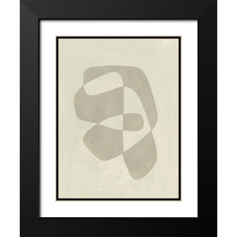 Soft Shape I Black Modern Wood Framed Art Print with Double Matting by Caroline, Emma