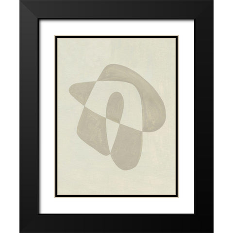 Soft Shape IV Black Modern Wood Framed Art Print with Double Matting by Caroline, Emma