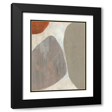 Three Stones I Black Modern Wood Framed Art Print with Double Matting by Goldberger, Jennifer