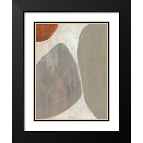 Three Stones I Black Modern Wood Framed Art Print with Double Matting by Goldberger, Jennifer