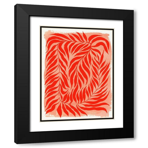 Red Vines I Black Modern Wood Framed Art Print with Double Matting by Parker, Jennifer Paxton