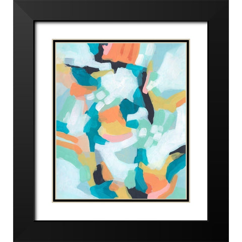 Sorbet Swirl I Black Modern Wood Framed Art Print with Double Matting by Vess, June Erica
