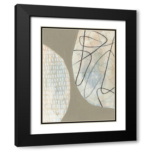 Orb Patterns I Black Modern Wood Framed Art Print with Double Matting by Goldberger, Jennifer