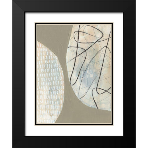 Orb Patterns I Black Modern Wood Framed Art Print with Double Matting by Goldberger, Jennifer