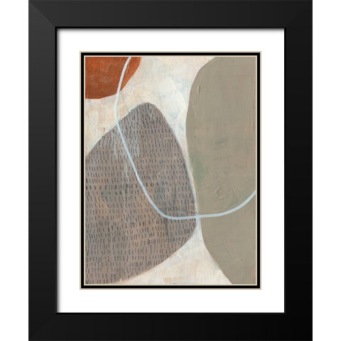 Marked Stones I Black Modern Wood Framed Art Print with Double Matting by Goldberger, Jennifer