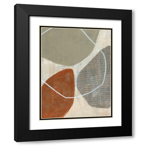 Marked Stones II Black Modern Wood Framed Art Print with Double Matting by Goldberger, Jennifer