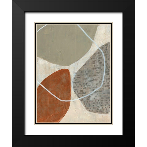 Marked Stones II Black Modern Wood Framed Art Print with Double Matting by Goldberger, Jennifer