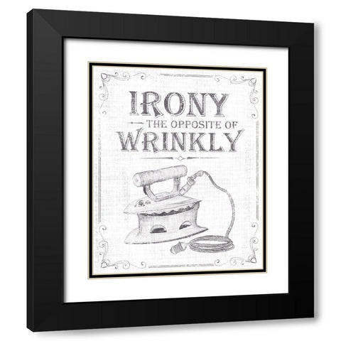 Laundry Today II Black Modern Wood Framed Art Print with Double Matting by Wang, Melissa
