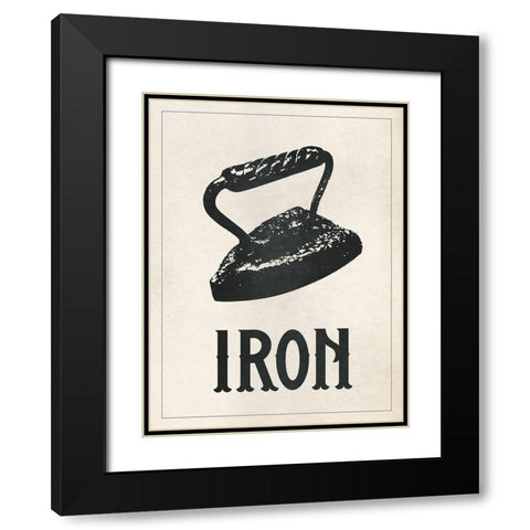 Vintage Laundry I Black Modern Wood Framed Art Print with Double Matting by Warren, Annie