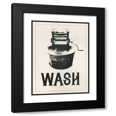 Vintage Laundry III Black Modern Wood Framed Art Print with Double Matting by Warren, Annie