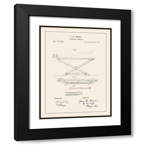 Laundry Patent IV Black Modern Wood Framed Art Print with Double Matting by Barnes, Victoria