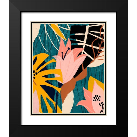 Lily Lagoon II Black Modern Wood Framed Art Print with Double Matting by Vess, June Erica