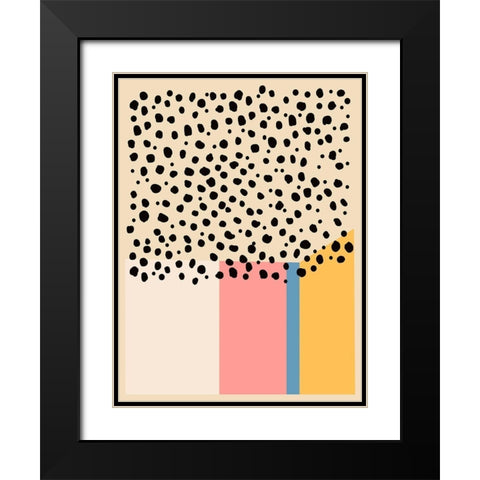 Color Studies II Black Modern Wood Framed Art Print with Double Matting by Wang, Melissa