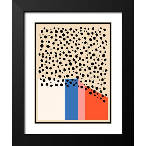 Color Studies III Black Modern Wood Framed Art Print with Double Matting by Wang, Melissa