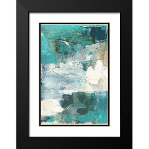 Terrene Abstract I Black Modern Wood Framed Art Print with Double Matting by Jachimiec, Sue