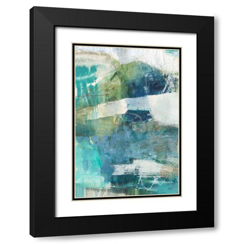 Terrene Abstract II Black Modern Wood Framed Art Print with Double Matting by Jachimiec, Sue