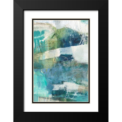 Terrene Abstract II Black Modern Wood Framed Art Print with Double Matting by Jachimiec, Sue