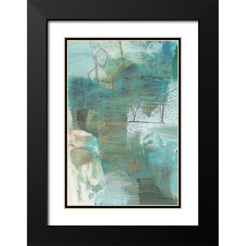 Terrene Abstract V Black Modern Wood Framed Art Print with Double Matting by Jachimiec, Sue