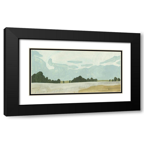Farmland Study II Black Modern Wood Framed Art Print with Double Matting by Caroline, Emma
